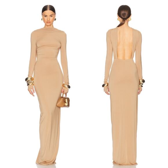 Helsa Tan Maxi Dress - Picture 2 of 12